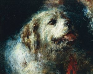 Troubetzköy Boys with a Dog, Daniele Ranzoni, detay