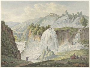 Tivoli şelalelerinin görünümü by Daniël Dupré