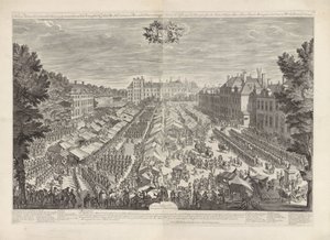 Orange Prensi ve Prensesi ile Lahey Fuarı, 1686 Majesteleri lordum prens ve madam Orange prensesi / Foire de la Haye, avec les bourgois sous les armes, avec les bourgois sous les armes, sa.
