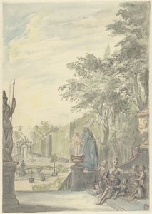 Süs bahçesindeki terastan görünüm by Daniël Marot (II)