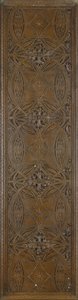 Klasik yaprak bordürlü stilize botanik motiflere sahip bir friz, c.1893 (bronz kaplama dövme demir) by Dankmar and Sullivan Louis Adler