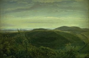 Funen'deki Mølleknap Tepeleri'nden Görülen Jutland Sahili. Çalışmak by Dankvart Dreyer