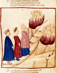 Araf: Dante ve Virgil, minyatür by Dante Alighieri