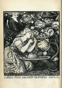 Goblin Pazarı Cephesi ve Diğer Şiirler, Christina Rossetti, 1861-1862 by Dante Gabriel Charles Rossetti