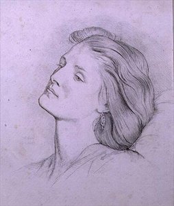 Fanny Cornforth Başkanı (kalem ve tebeşir) by Dante Gabriel Charles Rossetti