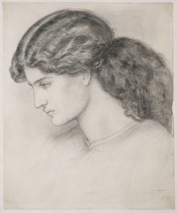 Bir Kadının Başı, 1861 by Dante Gabriel Charles Rossetti