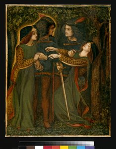 Kendilerini Nasıl Tanıdılar, c.185060 (guaş) (ayrıca bkz. 63160) by Dante Gabriel Charles Rossetti
