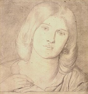 No.1537 Miss Fanny Cornforth, c.1860 (kağıt üzerine kurşun kalem) by Dante Gabriel Charles Rossetti