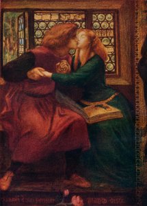 Paolo ve Francesca da Rimini detay, 1855 by Dante Gabriel Charles Rossetti