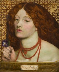 Regina Cordium (Kupa Kraliçesi) - Dante Gabriel Rossetti (1828-1882). Tuval üzerine yağlıboya by Dante Gabriel Charles Rossetti