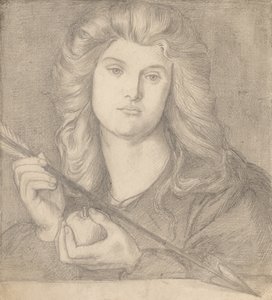 Venüs Verticordia için çalışma. by Dante Gabriel Charles Rossetti