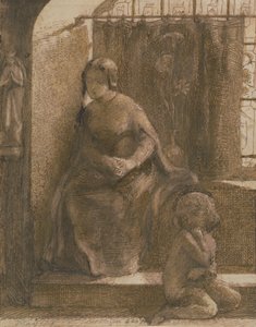 Güneş Parlayabilir A We Be Cold, 1848 (kağıt üzerinde kalem ve kahverengi mürekkep) by Dante Gabriel Charles Rossetti