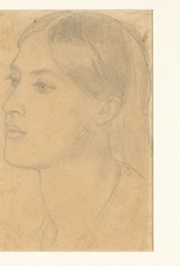 kadının kafası by Dante Gabriel Rossetti (attributed to)