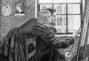 Fanny Cornforth ve G.P.Boyce by Dante Gabriel Charles Rossetti