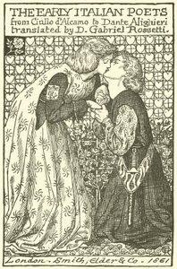 Erken İtalyan Şairler, bir başlık sayfası için tasarım by Dante Gabriel Charles Rossetti