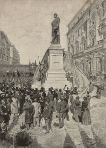 Ettore Ferrari tarafından Quintino Sella anıtının açılışı, 9 Nisan by Dante Paolocci