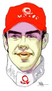 Fernando Alonso Díaz (dijital renkli kalem çizimi)