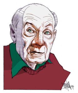 Gustave Thibon, 2014 (dijital renkli kalem çizimi) by Dariush Radpour