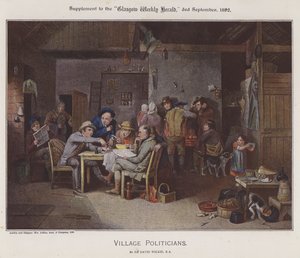 Köy Politikacıları (renkli taş) by David (after) Wilkie