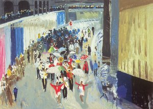 Georgia Kamp Toplantısında, 2001 (tuval üzerine yağlıboya) by David Alan Redpath Michie