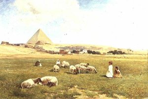 Mena yakınlarında bir Arap sürüsü by David Bates