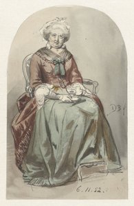 oturan yaşlı kadın by David Bles