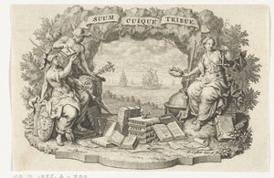 Merkür, Minerva ve Adalet ile Vinyet by David Coster