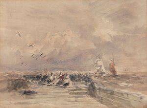 Dieppe İskelesi, Sert Esinti by David Cox
