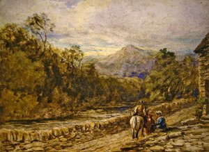 Pazara Gitmek (kağıt üzerine sulu boya) by David Cox
