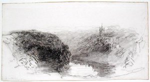 Knaresborough (kağıt üzerinde kömür) by David Cox