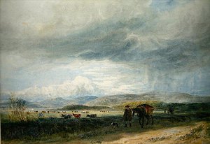 Ludwea Meadows (kağıt üzerine sulu boya) by David Cox