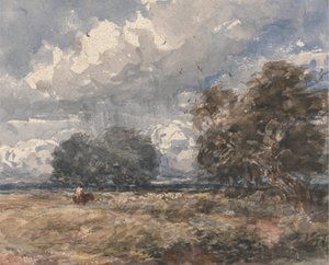 Sürüye Çobanlık, Rüzgarlı Bir Gün by David Cox