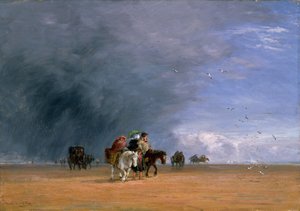 Kumları Geçmek, 1848. by David Cox the elder