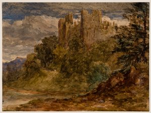 Ludlow Kalesi, 19. yüzyıl. by David Cox the elder