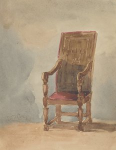 Antika Bir Koltuk İncelemesi, 1849. by David Cox the elder