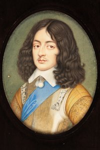 Charles II genç bir adam olarak (parşömen üzerinde wc)