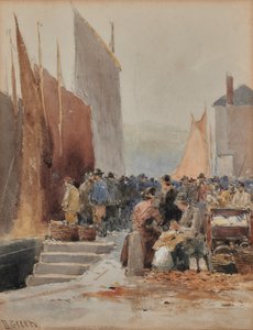 Liman Sahnesi: Balıkçı filosunun gelişi by David Gould Green