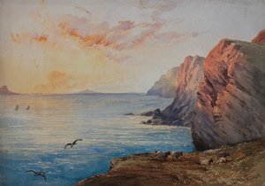 Gün Batımında Dorset Sahili