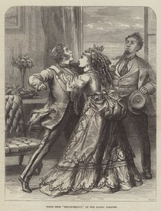 Gaiety Tiyatrosu'ndaki Shilly-Shally'den bir sahne by David Henry Friston