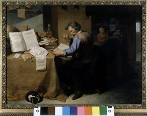 Simyacı, genç David Ryckaert tarafından resim.