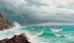 Fistral Körfezi, Cornwall, 1885