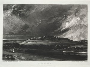 Manzaranın Çeşitli Konuları, John Constable, RA: Old Sarum Tarafından Boyanmış Resimlerden İngiliz Manzarasının Karakteristikleri by David Lucas