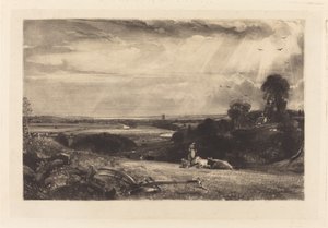 yaz sabahı by David Lucas after John Constable