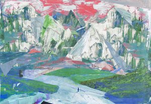 Testere Dişi II, 2017, Ahşap Panel Üzerine Karışık Teknik by David McConochie