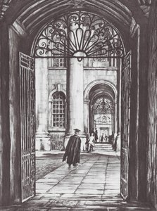 Oxford: Passage, Old Clarendon (lito) by David Muirhead (after) Bone