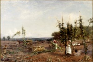 Nooning in the Hop Gardens, 1889  by David Murray