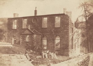 Waverley İstasyonu, c sitesinde yıkım sırasında Lady Glenorchy Şapeli. 1846. Yaratıcılar: David Octavius Hill, Robert Adamson.
