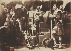 Edinburgh Kalesi'ndeki İskoç Muhafızları, 1846. by David Octavius Hill