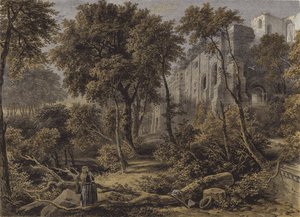 Dunfermline Manastırı (kromolitho)