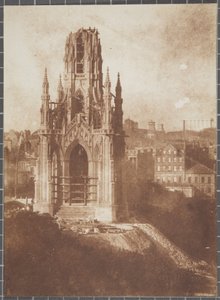 Scott Anıtı, Edinburgh, inşaat sırasında, 1840-44 (kalotip negatiften tuzlu kağıt baskısı)